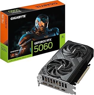 GIGABYTE GeForce RTX 5060 WINDFORCE MAX OC 8G Placa gráfica, 8 GB GDDR7, 128 bits, PCI-E 5.0, 2512 MHz frequência do núcleo, 3 x DisplayPort, 1 x HDMI, NVIDIA DLSS 4, G, G, GABYTE V-N50 60WF2MAX OC