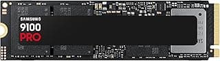 Samsung SSD 9100 PRO 2TB, PCIe 5.0x4 M.2 2280, Seq. Velocidades de leitura de até 14.800 MB/s, melhor para computação AI, jogos e estações de trabalho resistentes (MZ VAP2T0B/AM)