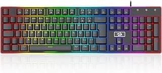 Teclado Gamer Redragon Ratri RGB Preto com Borda Iluminada Switch Marrom K595RGB PT-BROWN