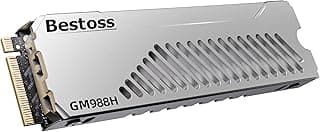 M.2 NVMe SSD de 1 TB com dissipação estética de superfície dupla, cache SLC de até 7300 MB/s e HMB, expansão de armazenamento PS5, sob medida para jogadores, editores e criadores de IA exigindo