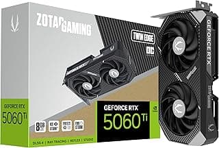 ZOTAC Placa gráfica gamer GeForce RTX 5060 Ti 8GB Twin Edge OC DLSS 4 8GB GDDR7 128-bit 28 Gbps PCIE 5.0 Gaming, IceStorm 2.0 Cooling, SFF-Ready, ZT-B50610H-10M