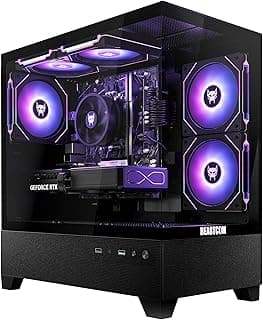 BEASTCOM PC para jogos Q5 Pro | AMD Ryzen 7 8700F 6X 5GHz 16 threads | NVIDIA RTX 5060 8GB | 32GB RAM | SSD NVMe de 1TB | WiFi 5 | Windows 11 Pro