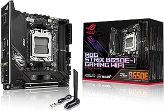 ASUS ROG Strix B650E-I Gaming WiFi AMD B650 AM5 Ryzen™ Desktop 9000 8000 e 7000 mini-ITX mITX Placa-mãe 10+2 estágios de energia, DDR5, 2X slot M.2, PCIe® 5.0, LAN 2.5G, WiFi 6E, USB 3.2 Gen 2x2
