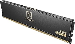 TEAMGROUP T-Create Expert Overclocking 10L CL42 DDR5 128GB Kit (2 x 64GB) 6400MHz (PC5-51200) Intel XMP 3.0 e AMD Expo Módulo de Memória de Desktop Compatível Ram Preto - CTCED5128G6400HC42CDC01
