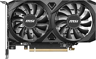 MSI Placa gráfica Gaming RTX 3050 Ventus 2X 6G OC (NVIDIA RTX 3050, 96 bits, Boost Clock: 1492 MHz, 6GB GDDR6 14 Gbps, HDMI/DP, Ampere Architecture)