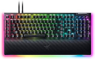 Razer- Teclado mecânico gamer com fio BlackWidow V4 Pro: interruptores amarelos lineares e silenciosos - teclas ABS Doubleshot - seletor de comando - Chroma RGB - chave magnética