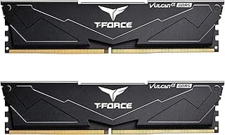 TEAMGROUP T-Force Vulcan Alpha DDR5 Ram 32GB Kit (2 x 16GB) 5600MHz (PC5-44800) CL40 Módulo de memória RAM (Preto) Memória otimizada AMD FLABD532G5600HC40BDC01