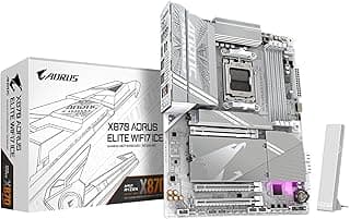 GIGABYTE X870 AORUS Elite WIFI7 ICE AM5 LGA 1718, ATX, DDR5, 4X M.2, PCIe 5.0, USB4, Wi-Fi 7, LAN 2.5GbE, EZ-Latch, Q-Flash
