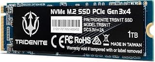 Unidade de estado sólido interna NVMe M.2 2280 PCIe Gen 3x4 de 1 TB