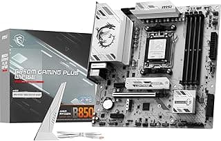 MSI B850M GAMING PLUS WIFI6E Placa Mãe AM5 DDR5 M.2 USB 3.2 | Placa-mãe AM5 com Wi-Fi 6E, suporte DDR5 e armazenamento M.2 para sistemas modernos e de alta conectividade.