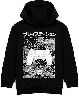 PlayStation Moletom infantil masculino com logotipo japonês preto