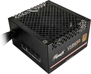 Rosewill VSB 650W 80+ bronze, compatível com ATX 3.0 e 3.1, fonte de alimentação semimodular, conector PCIe 5.1 12V-2x6, capacitor japonês de 105°C/105.0 °C, ventilador silencioso ICB de 120 mm