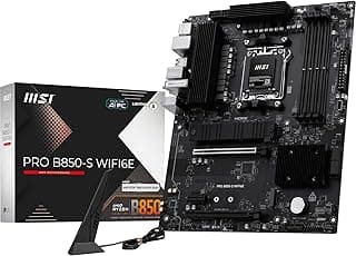 MSI PRO B850-S WIFI6E Placa Mãe AM5 DDR5 HDMI M.2 USB 3.2 | Placa-mãe AM5 com Wi-Fi 6E, suporte DDR5 e armazenamento M.2 para sistemas modernos e de alta conectividade.