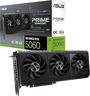 ASUS Placa gráfica SFF-Ready Prime GeForce RTX™ 5060 8GB GDDR7 OC Edition (PCIe® 5.0, 8GB GDDR7, HDMI®/DP 2.1, 2.5-Slot, Axial-Tech Fans, Dual BIOS)