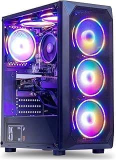 MXZ Computador para jogos R5 3600, RTX 4060, 16G DDR4, NVME 500G, A320, 6RGB, Windows 11 Pro pronto para usar, computador desktop gamer (R5 3600| RTX 4060)