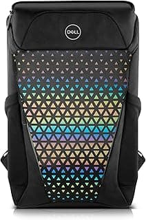 Mochila Dell Gaming 17 para Notebook, 17 | Peso 98 g, Resistente à Água, Multíplos Bolsos, Acolchoado, Compatível com Dell Gaming, Alça Ajustável, Design Refletor