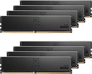 TEAMGROUP T-Create Master Overclocking DDR5 R-DIMM 192GB Kit (8 x 24GB) 6400MHz (PC5-51200) CL32 Hynix M-DIE Workstation Memory Module Ram Black - CTCMD5192G6400HC32AOC01