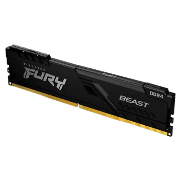 Memoria Kingston Fury Beast Black, 32GB, DDR4, 3200MHz, 1.35V, Desktop - KF432C16BB/32