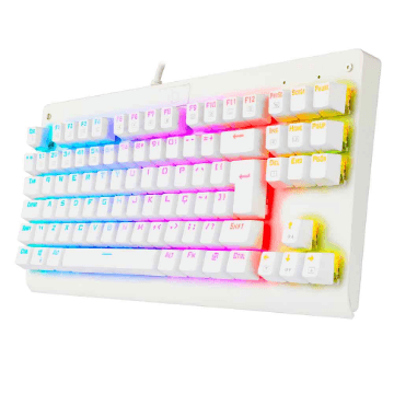 Teclado Mecanico Gamer Dark Avenger Rgb Bco Switch Azul K568w-Rgb (Pt-Blue)