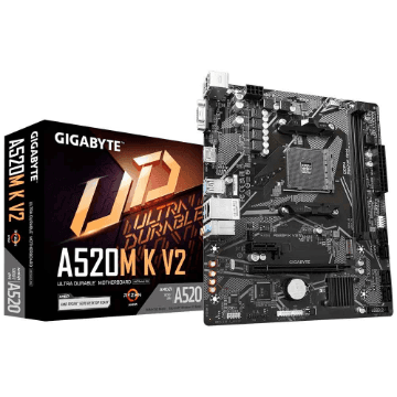 Placa Mae Gigabyte A520M K V2 R1.1, DDR4, A4, Micro ATX