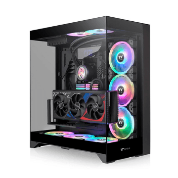 GABINETE GAMER THERMALTAKE E550 TG BLACK MID TOWER 3 TEMPERED GLASS CA-1Z8-00M1WN-00