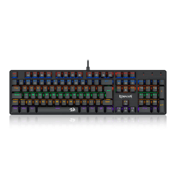 TECLADO REDRAGON MECANICO VALHEIM RAINBOW PRETO SWITCH AZUL K608-R (PT-BROWN)