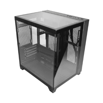 GABINETE GAMER K-MEX AQUARIO CG-0725 VISAO PRETO MICRO ATX SEM FAN