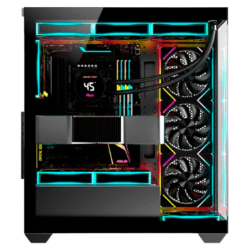 GABINETE GAMER K-MEX AQUARIO CG-36DY TOWER PRETO ATX SEM FAN