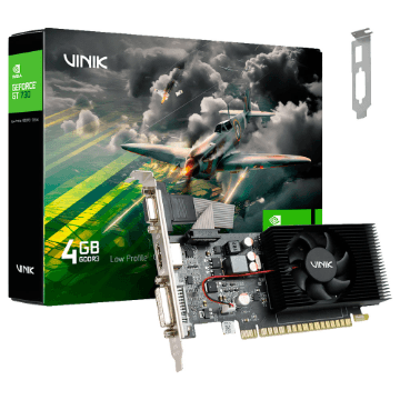 PLACA DE VIDEO VINIK GEFORCE GT 730 4GB DDR3 128BITS GPUK7304GBLP0H2