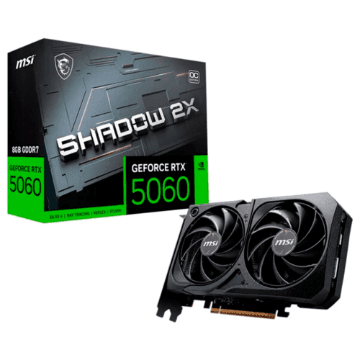 PLACA DE VIDEO MSI GEFORCE RTX 5060 SHADOW 2X OC 8GB GDDR7 128BITS 912-V537-038