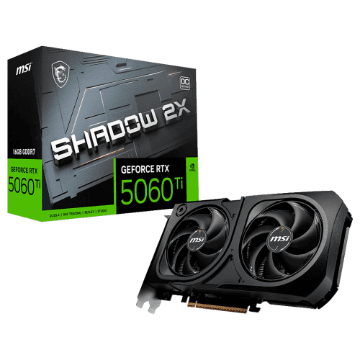 PLACA DE VIDEO MSI GEFORCE RTX 5060 TI SHADOW 2X OC PLUS 16GB GDDR7 128BITS 912-V535-024