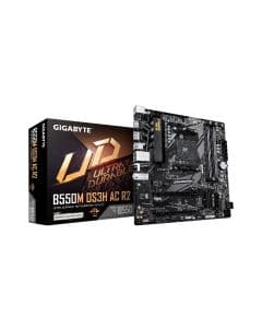Placa Mãe Gigabyte B550M DS3H AC R2 WIFI AM4 4xDDR4 Chipset AMD B550 mATX