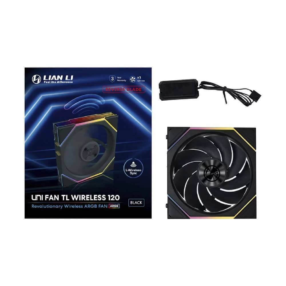 Fan Gamer Lian Li Uni Fan Tl Wireless Reverse Blade Preto 120mm Pwm Argb - 12RTL1W1B