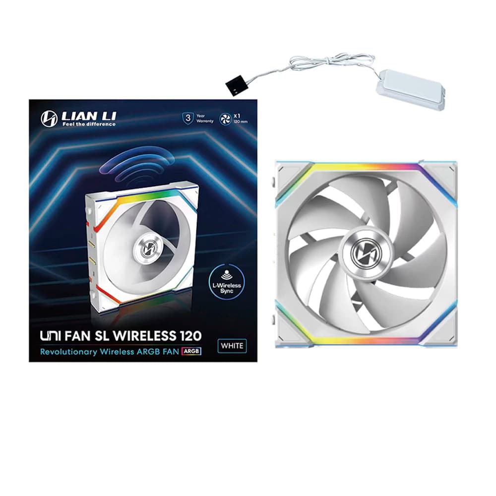 Fan Gamer Lian Li Uni Fan Sl Wireless Branco 120mm Pwm Argb - 12SL1W1W