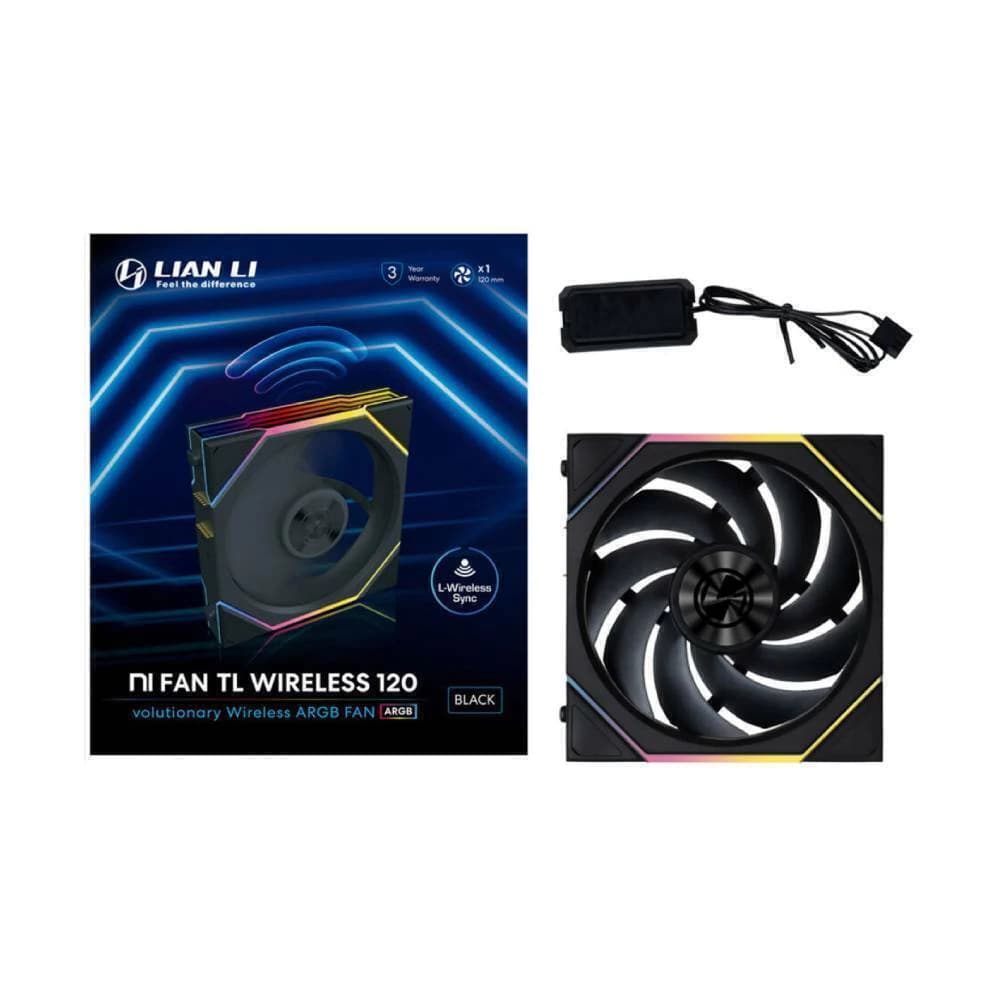 Fan Gamer Lian Li Uni Fan Tl Wireless Preto 120mm Pwm Argb - 12TL1W1B