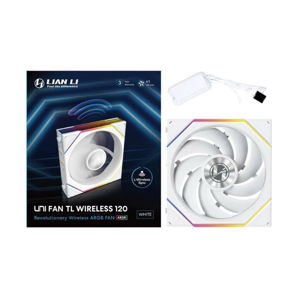 Fan Gamer Lian Li Uni Fan Tl Wireless Branco 120mm Pwm Argb - 12TL1W1W