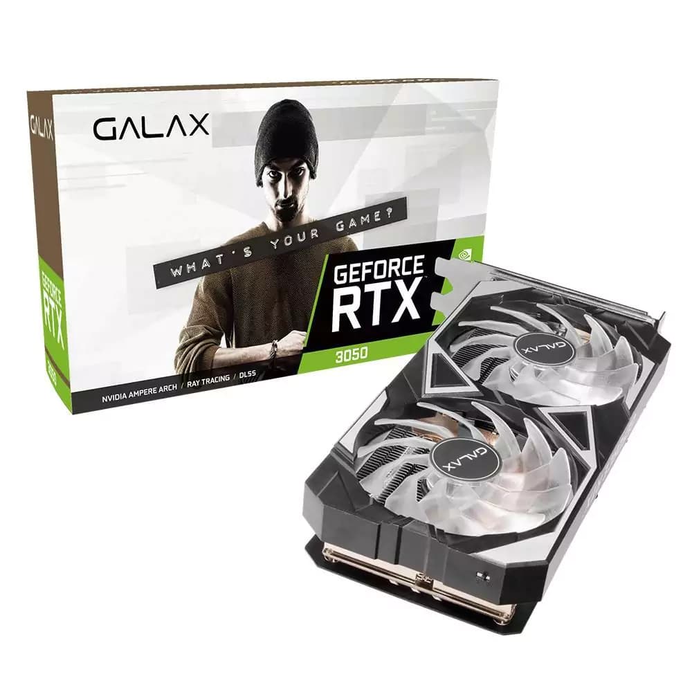 Placa De Vídeo Galax Nvidia Geforce Ex Rgb Rtx 3050 8gb Gddr6 Lhr 128 Bits - 35NSL8MD6YEX