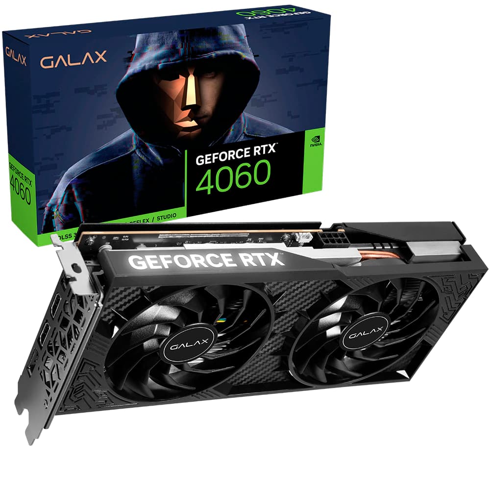 Placa De Vídeo Galax Nvidia Geforce 1-Click Oc Edition 2x Rtx 4060 8gb Gddr6 128 Bits - 46NSL8MD8LOC