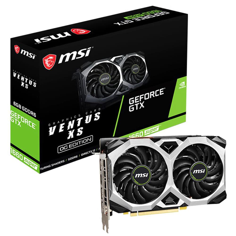 Placa De Vídeo Msi Nvidia Geforce Ventus Xs Oc Edition Gtx1660 Super 6gb Gddr6 192 Bits - 912-V375-279