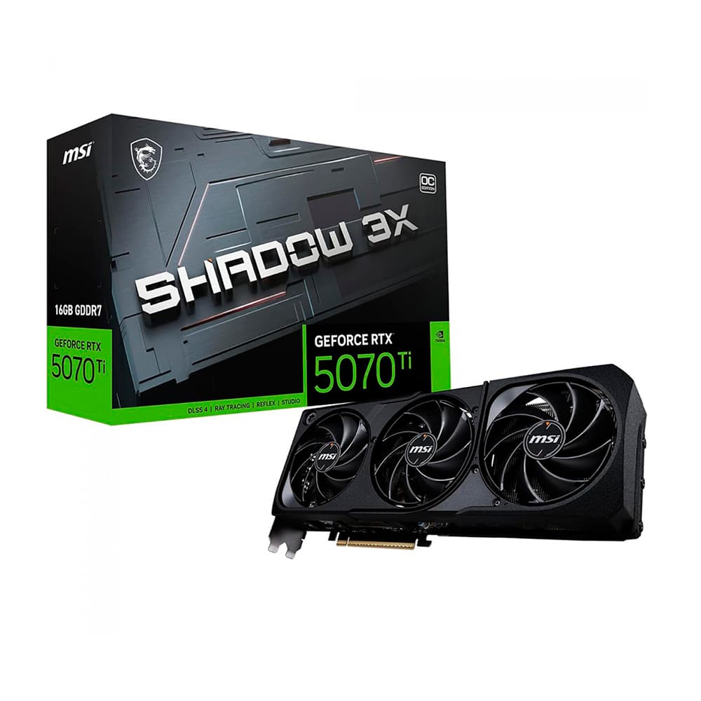 Placa De Vídeo Msi Nvidia Geforce Shadow 3x Oc Edition Preta Rtx5070 Ti 16gb Gdrr7 256 Bits - 912-V531-465