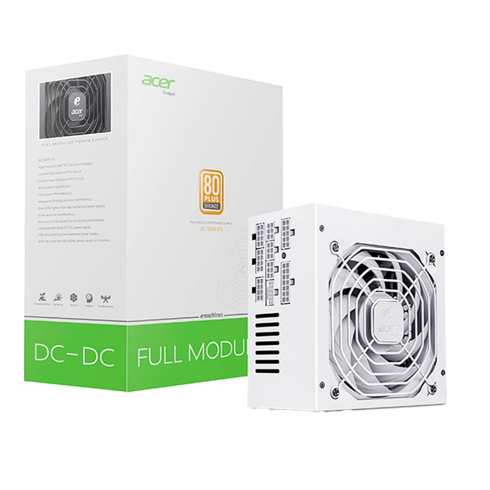 Fonte Real Acer 650w Branca 80 Plus Bronze Modular - AC650WH