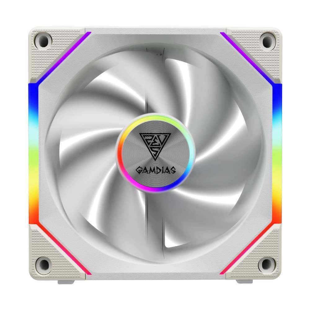 Fan Gamer Gamdias Aeolus P2 1201 Wh Branco Argb 120mm - AEOLUS P2-1201 WH BRANCO