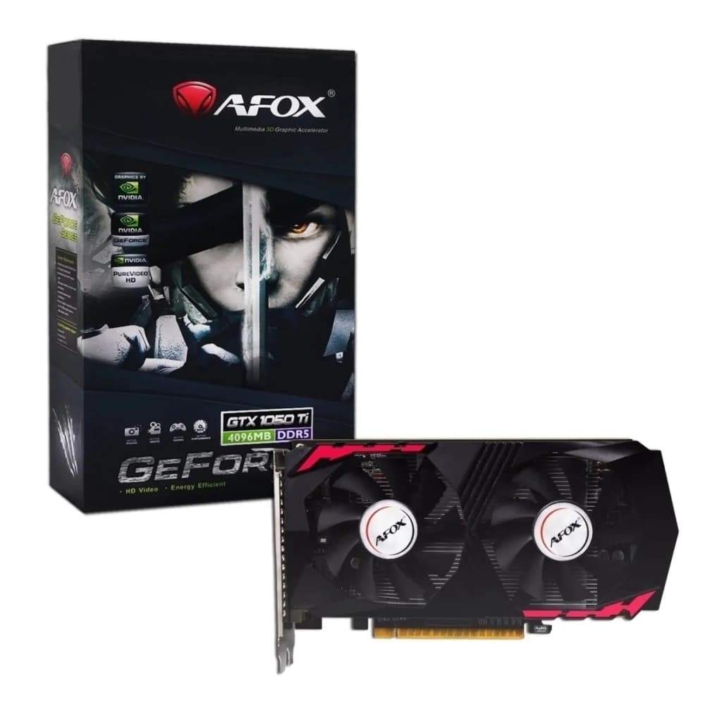 Placa De Vídeo Afox Nvidia Geforce Gtx1050 Ti 4gb Gddr5 128 Bits - AF1050TI-4096D5H5
