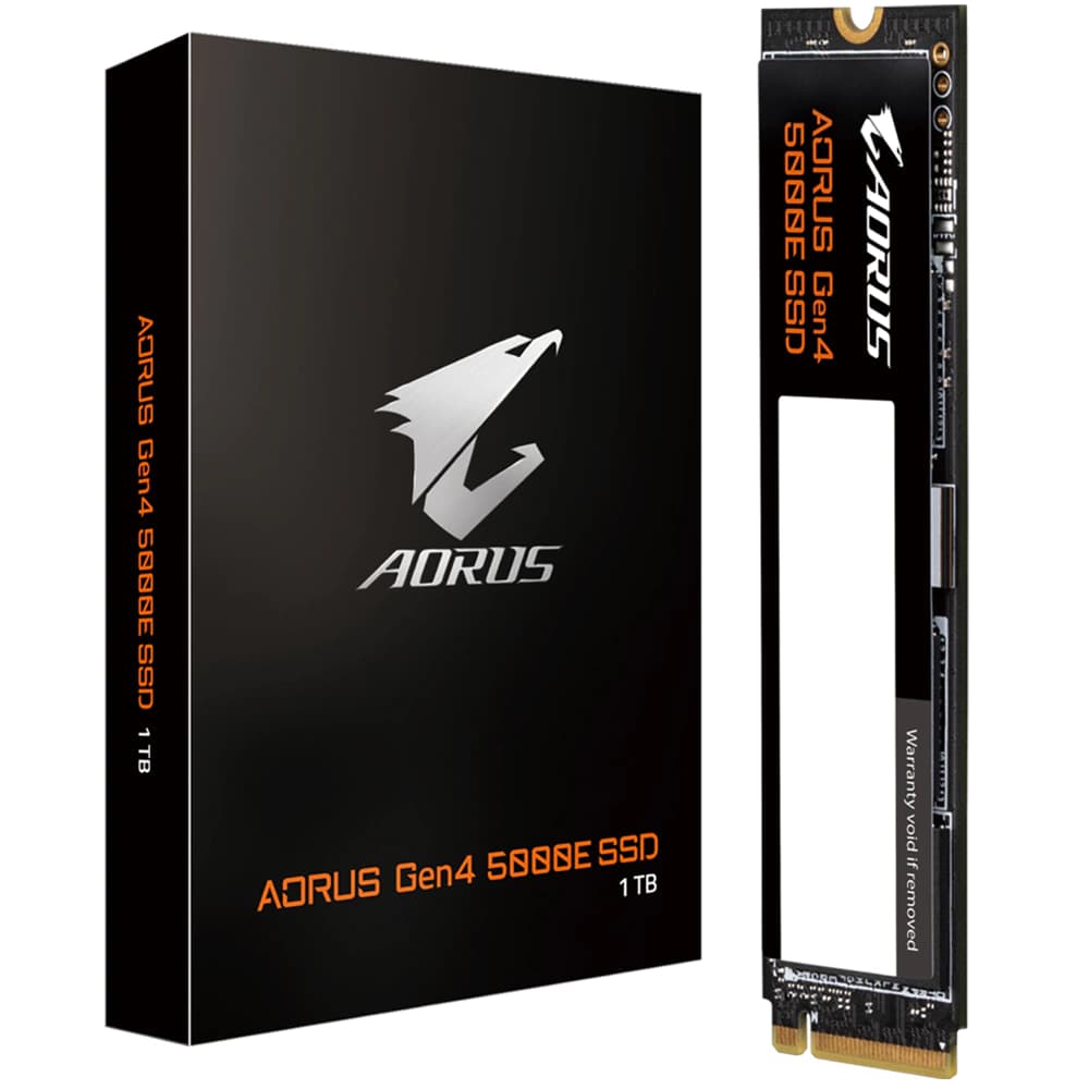 M.2 Gigabyte Aorus 5000e Pci-E Nvme Gen4 1tb Leituras: 5000mb/S E Gravações: 4600mb/S - AG450E1024-G