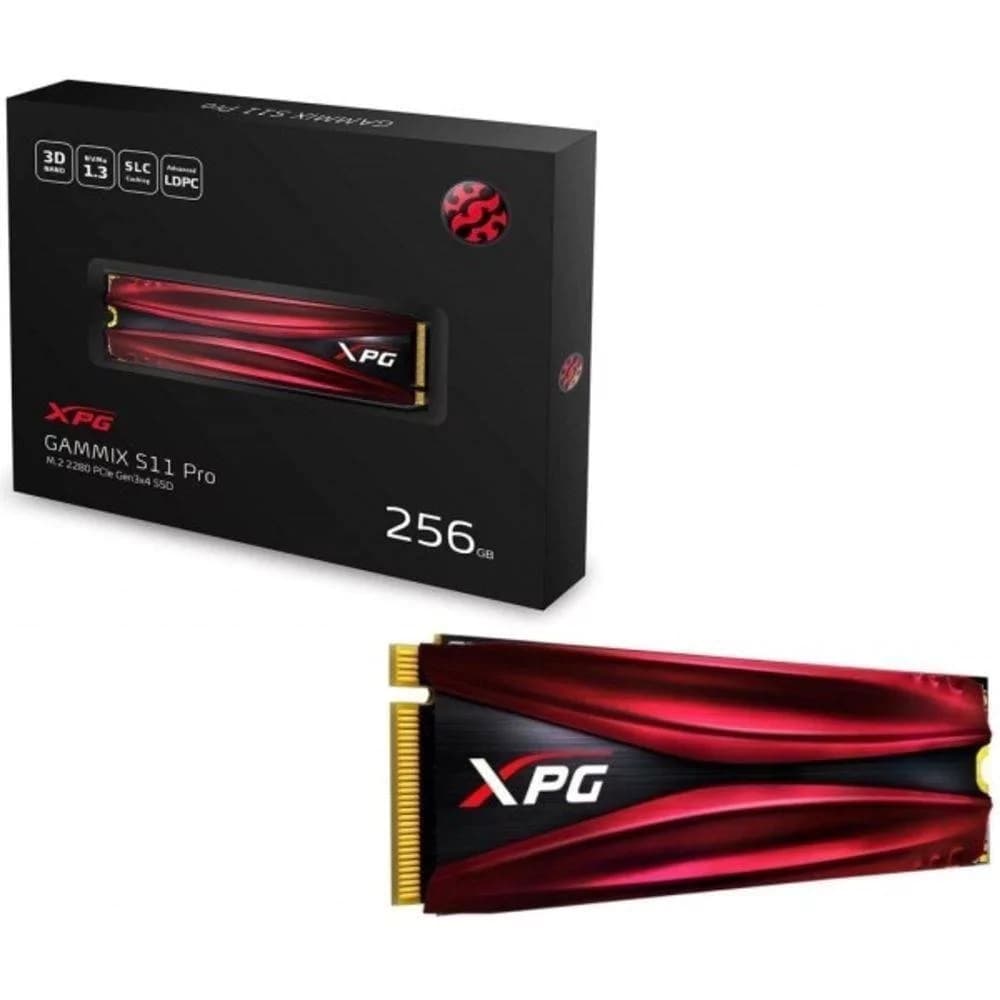 M.2 Adata Xpg Gammix S11 Pro Pci-E 256gb Leituras: 3500mb/S E Gravações: 1200mb/S - AGAMMIXS11P-256GT-C