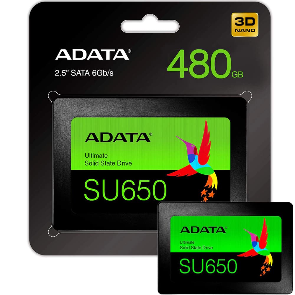 Ssd Adata Ultimate Su650 Sata Iii 480gb Leituras: 550mb/S E Gravações: 510mb/S - ASU650SS-480GT-R