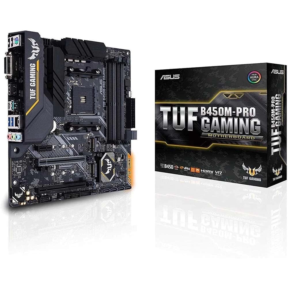 Placa Mãe Asus Tuf B450m-Pro Gaming, Amd Am4 Matx, 4xddr4, Usb 2.0, Usb 3.0, Usb 3.1, Dvi, Hdmi