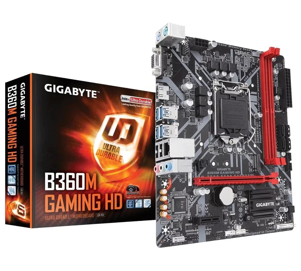 Placa Mãe Gigabyte B360m Gaming Hd, Intel Lga 1151 Matx, 2xddr4, Usb 3.0, M.2, Hdmi, Vga