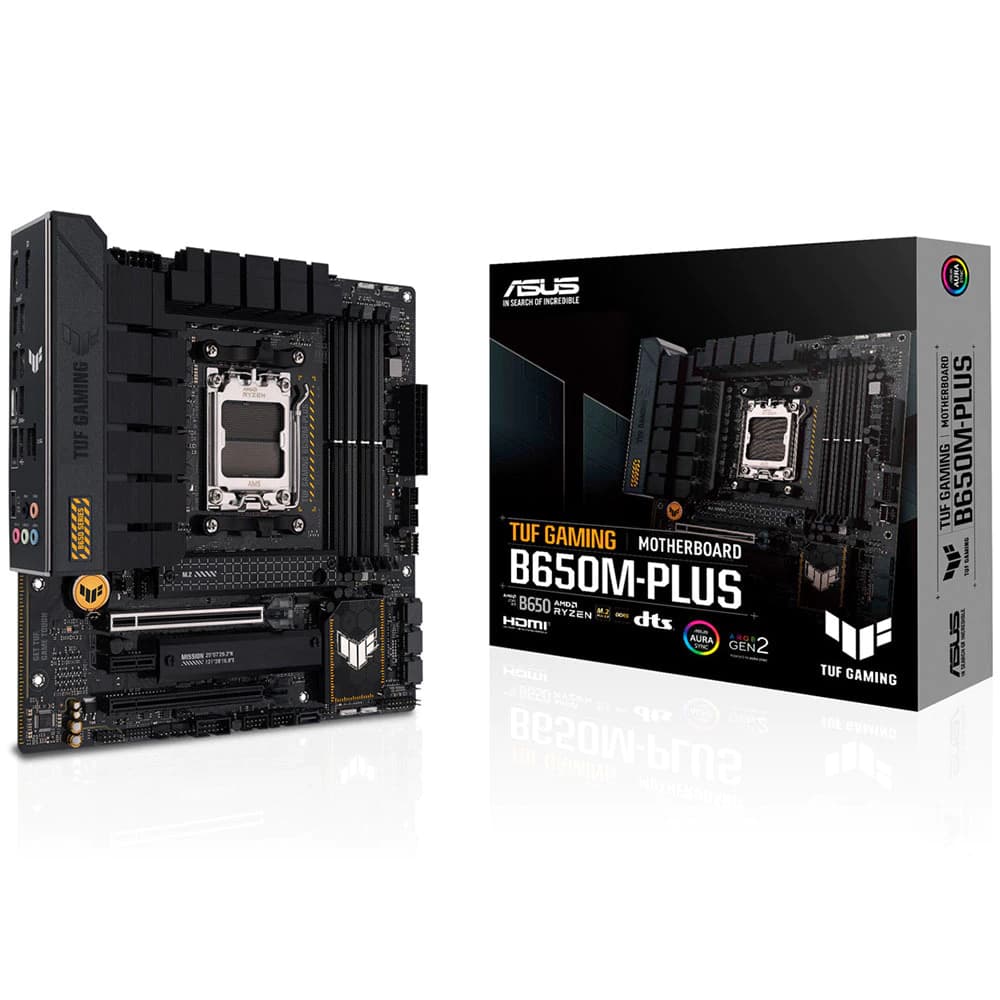 Placa Mãe Asus Tuf B650m-Plus, Amd Socket Am5 Matx, 4xddr5, Usb Tipo C, M.2, Ethernet Tuf Languard, Hdmi, Dp