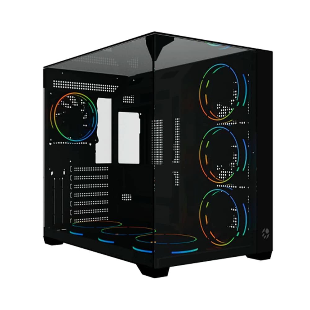 Gabinete Gamer Bluecase Grand Tokyo Preto Usb Type-C Vidro Temperado S/Fan Mid Tower - BG-058GRB